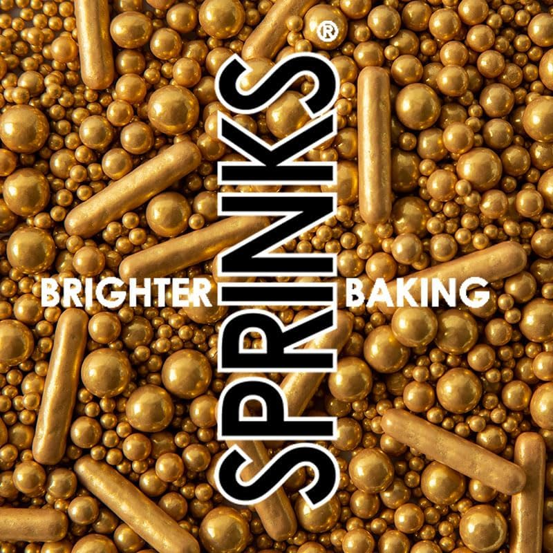 Sprinks Bubble and Bounce Sprinkles 75G - Matte Gold | Edible Gold Decorations | Cake Sprinkles | Gold Cupcake Sprinkles | Creative Sugar Cachous | Glamorous Dessert Toppings | Baking Essentials image number 3