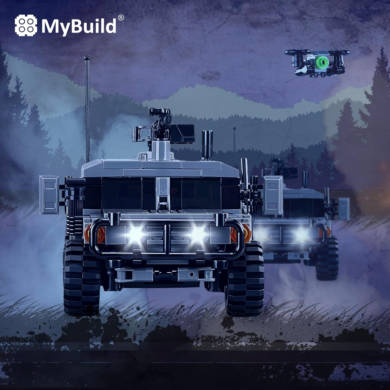 Mybuild Armed Forces Military Vehicle &ndash; Tactical Armoured Building Set - Model 7005