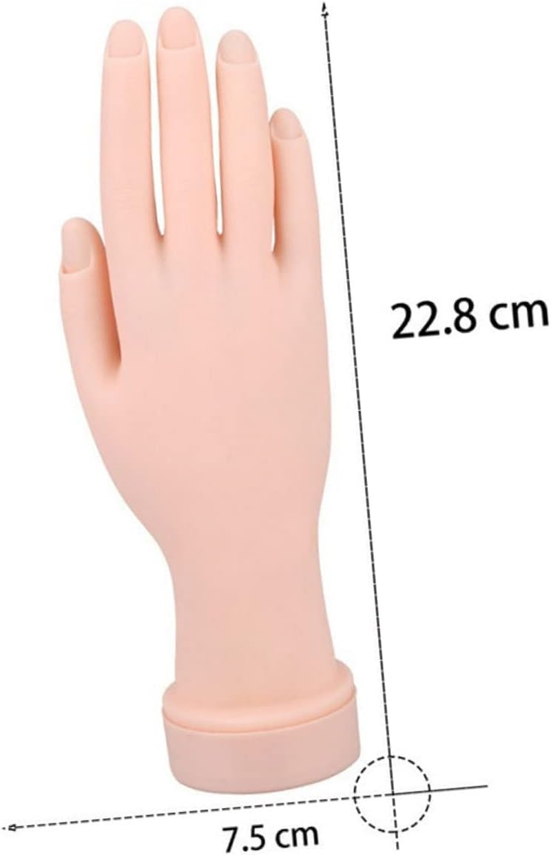 KAILIKETIY Realistic Nail Art Practice Hand Model Reusable Manicure Training Tool image number 3