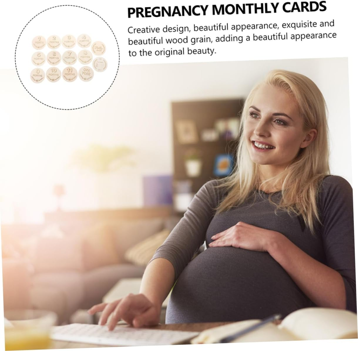 UPKOCH Milestone Cards Pregnancy Commemorative Birthday Cards Newborn Birth Photo Props for Newborns image number 3