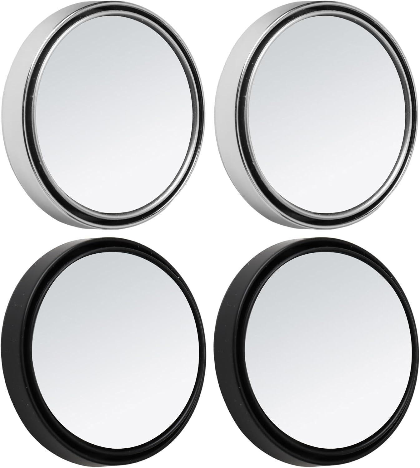 Car Blind Spot Mirror 2 Pairs (4-Pack), 2" round HD Suction Cup Blind Spot Mirrors, 360&deg; Rotatable Frameless Convex Design for Enhanced Side Visibility, Secure Non-Adhesive Mounting for All Vehicles image number 1