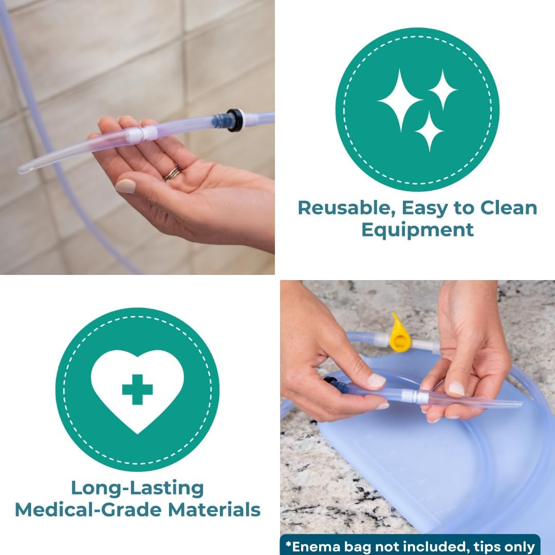 Premium Enema&trade; Flexible Enema Tips, 10-Pack -