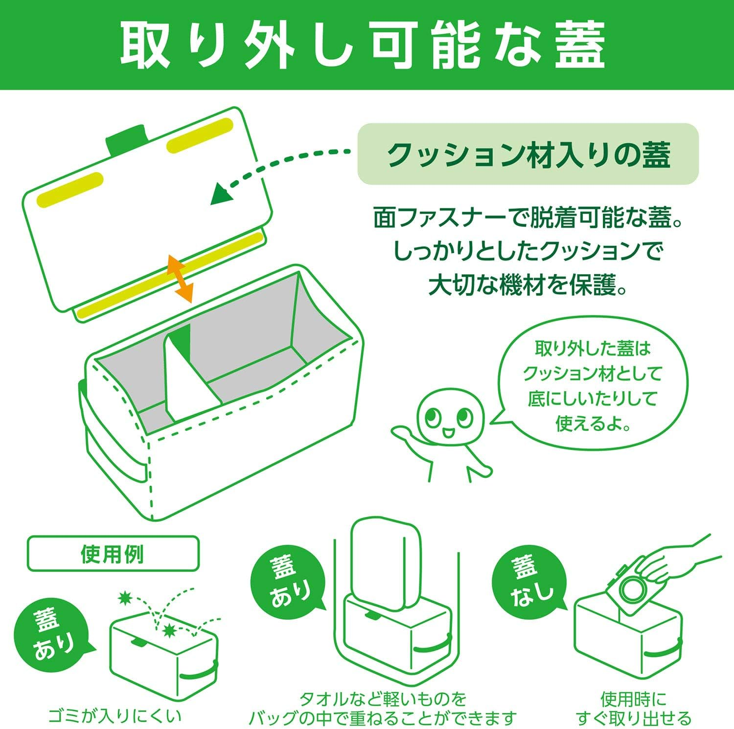 HAKUBA Inner Softbox 02 Camera Case, Adjustable Dividers with Side Handle & Removable Lid image number 2