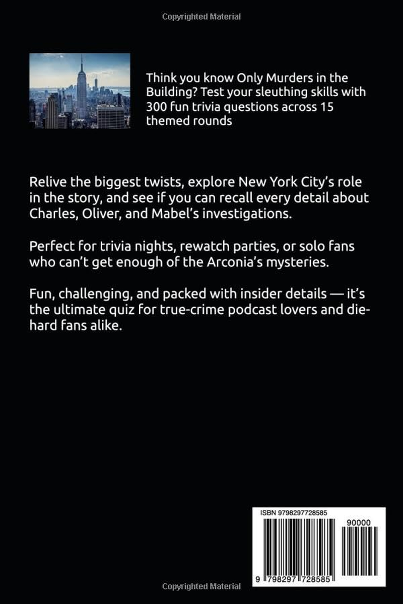 Only Murders in the Building Ultimate Quiz Book: 300 Trivia Questions for Only Murders Fans image number 1