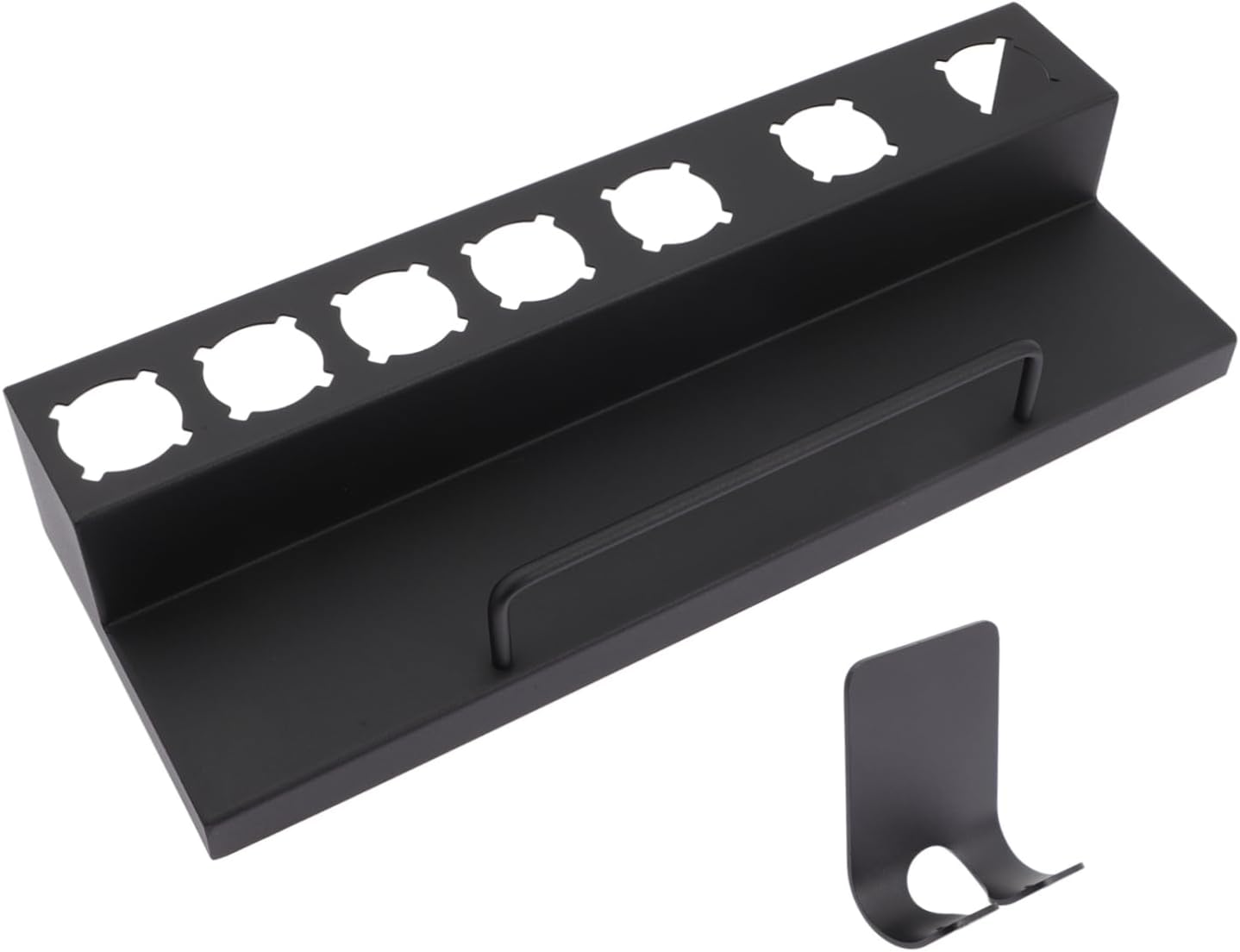 VINTORKY Wall Hanging Hair Curler Rack Black Punch Hair Styling Tool Organizer for Bathroom and Barber Shop with Strong Load Bearing Capacity and Compatibility image number 4