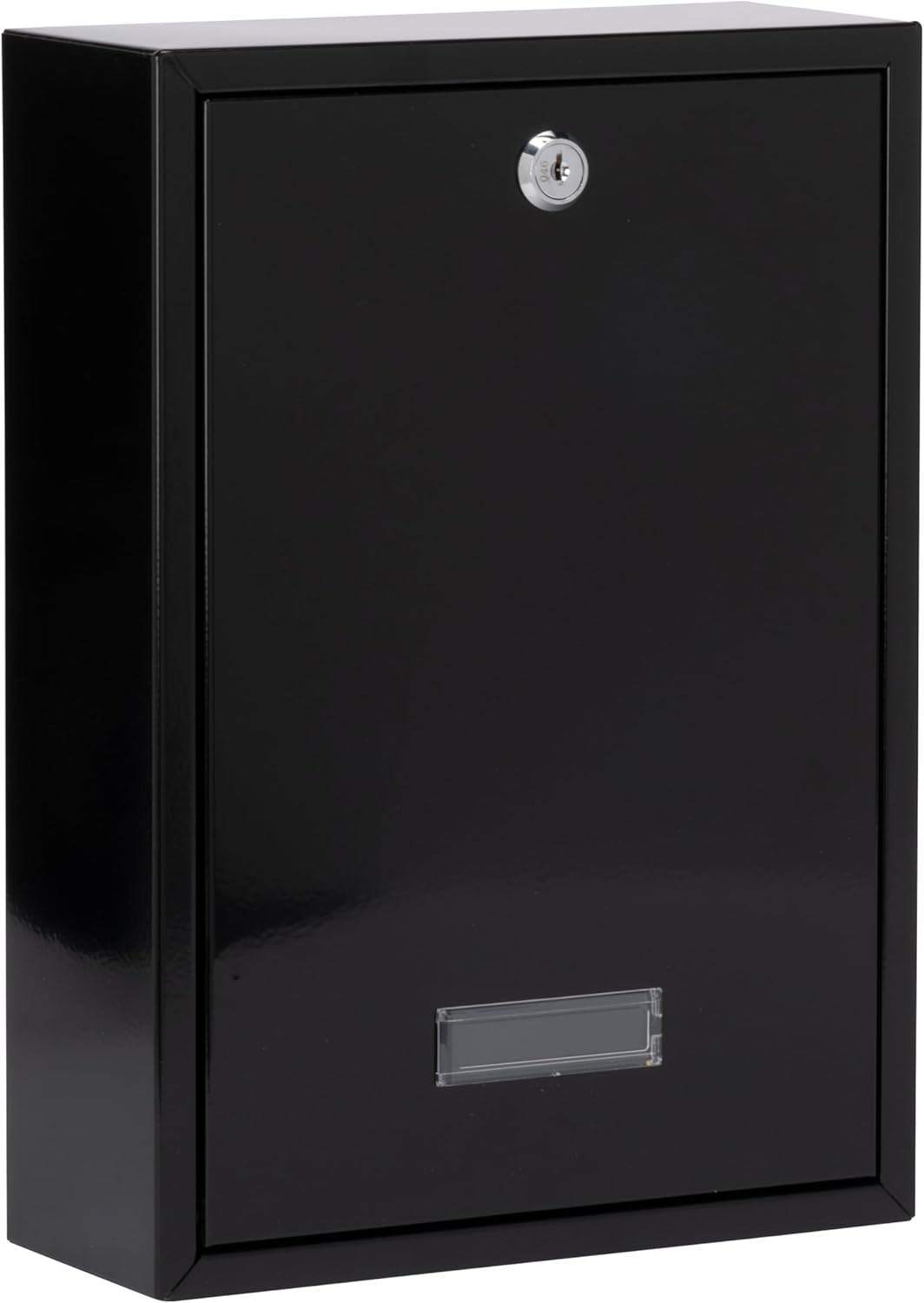 Burg W&auml;chter Forth Rear Access Gate & Wall Mounted Galvanised Steel Lockable Weatherproof Post Box - Black - 25X35X10Cm