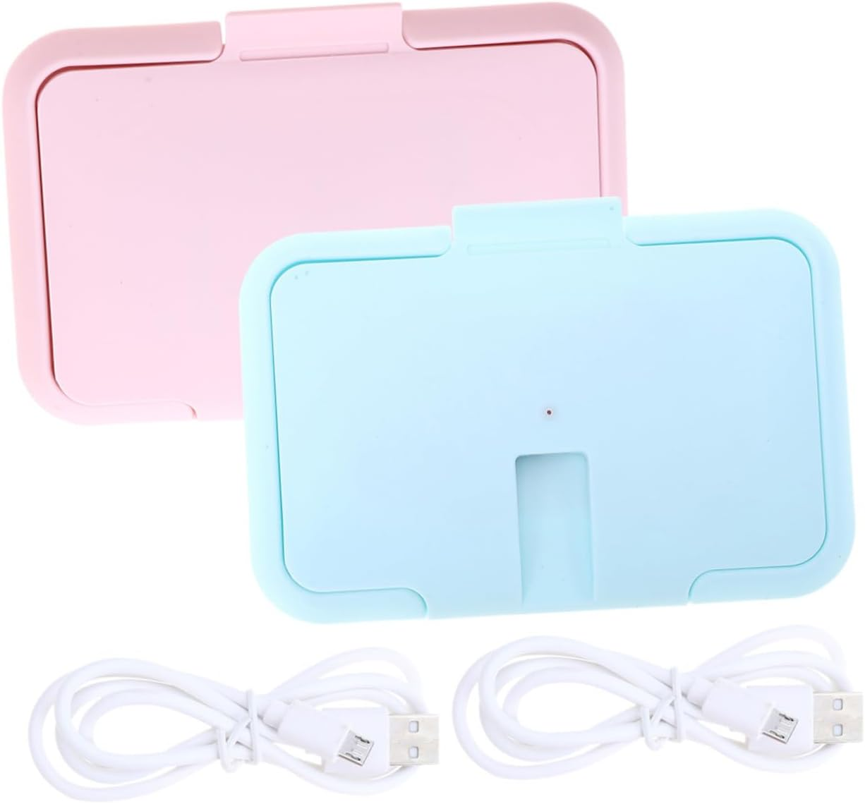 KOMBIUDA 2Pcs Portable Wipe Warmers USB Heater Dispenser for Car and Travel Keeps Wet Tissue at Comfortable Temperature for Diaper Changing image number 1