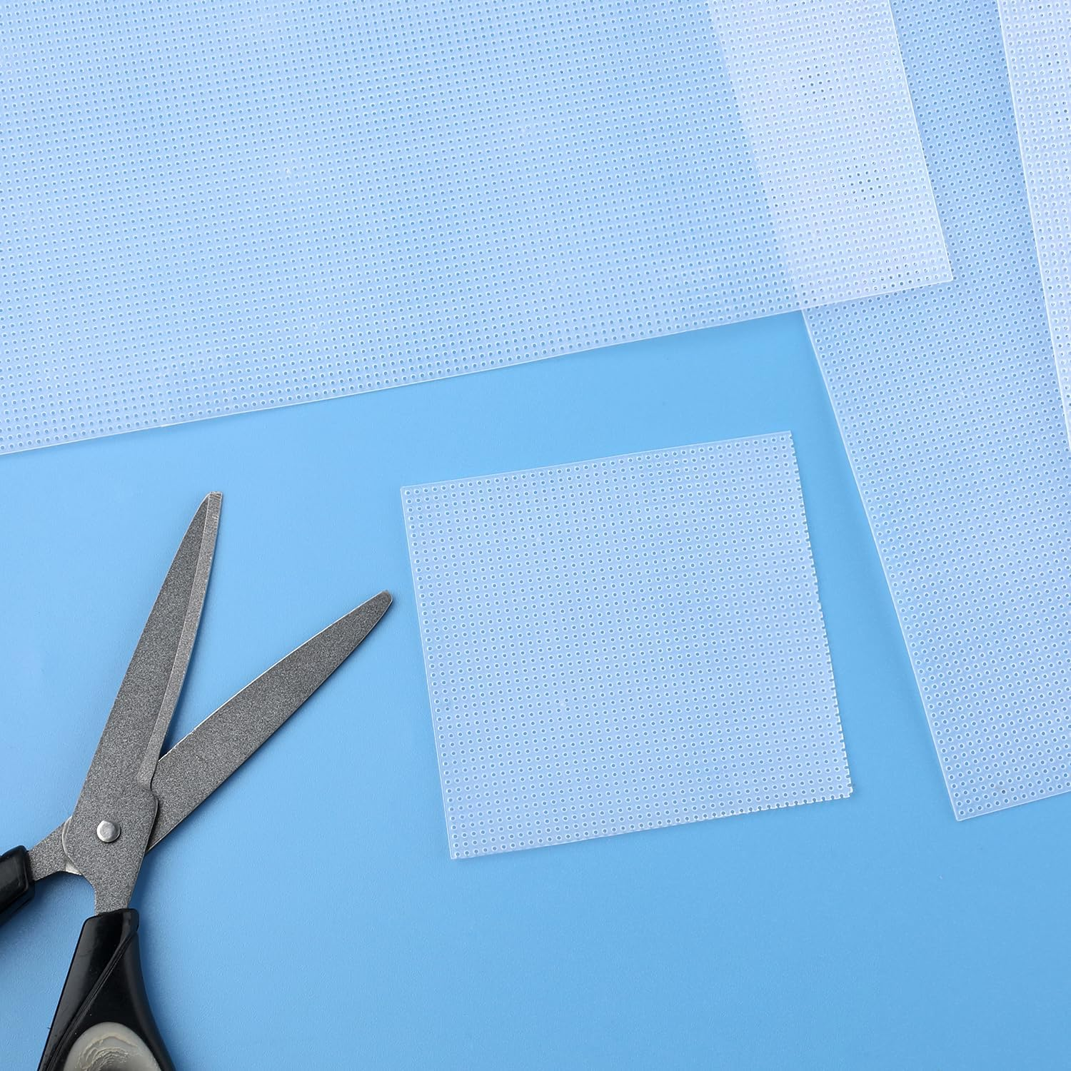 6Pcs Plastic Mesh Canvas Sheets, 14 CT Clear Plastic Mesh Canvas Sheets for Embroidery Making, Cross Stitch Plastic Aida Mesh Screen for Crafts DIY Crochet Projects (11X8.2 Inch) image number 1