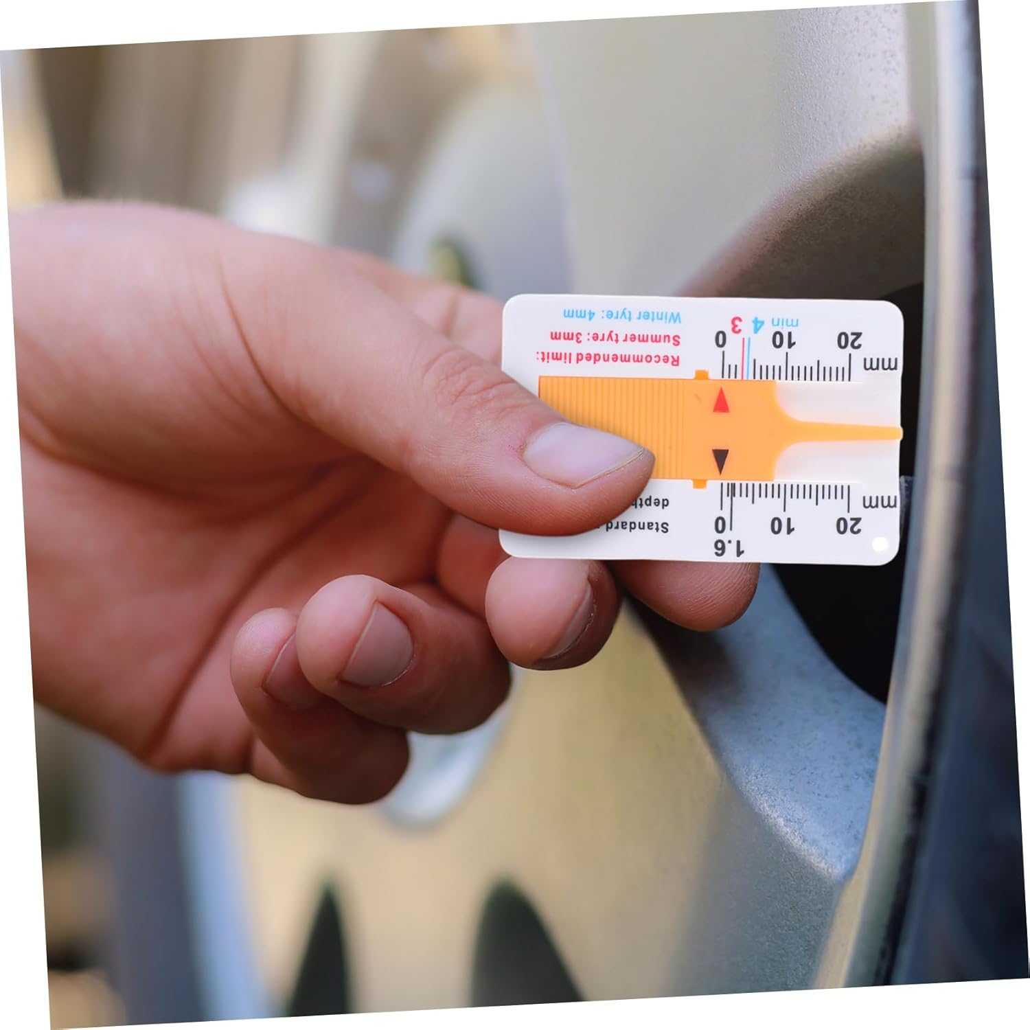 YOSADIER Tire Tread Depth Gauge Meter Plastic Tread Gauge Tool for Car Truck Automotive Measurement