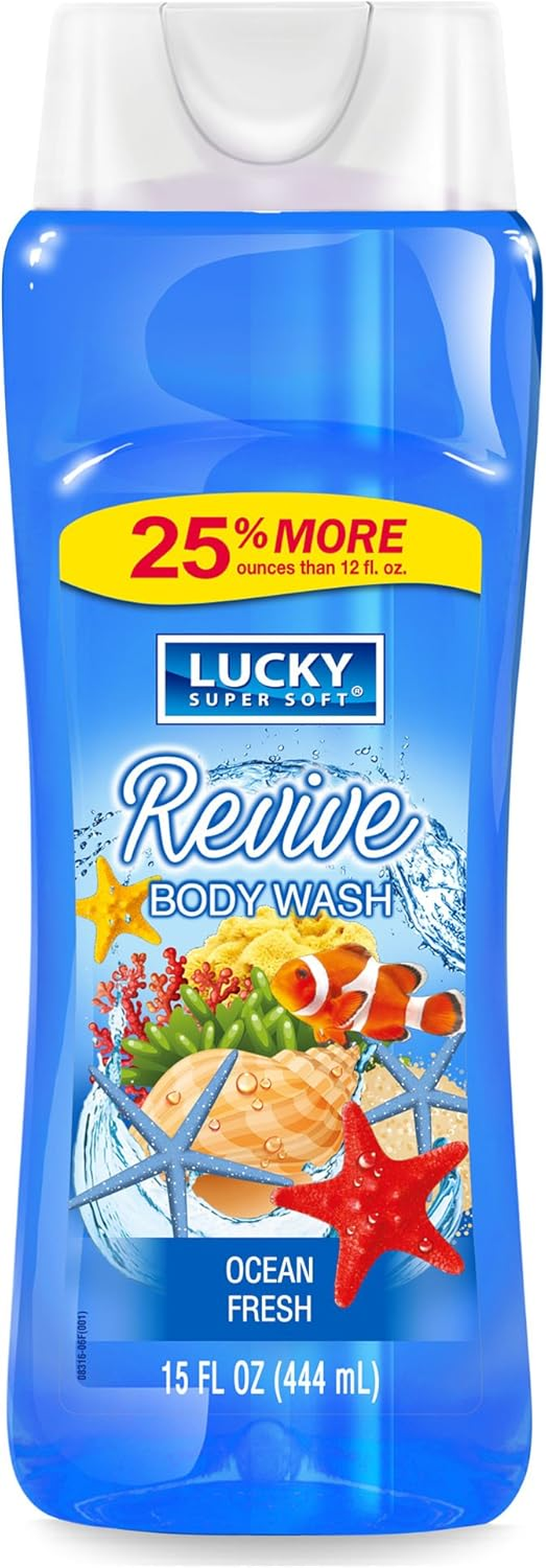 Lucky Super Soft Body Wash, Ocean Fresh, 440Ml