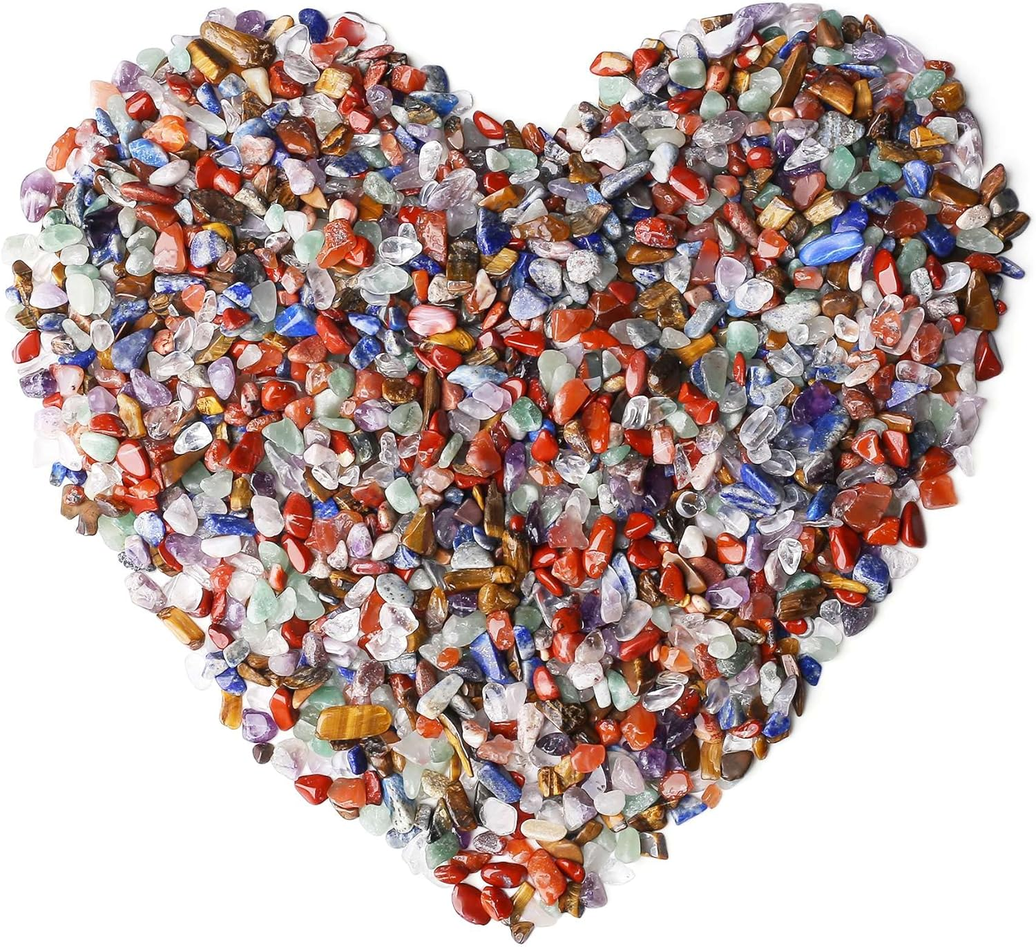 LAIDANLA Tiger Eye Crushed Stone Crystal Chips Bulk Natural Gemstones Healing Reiki Crystals Mini Quartz Vase Filler Aquarium Gravel 100G/0.22Lb.