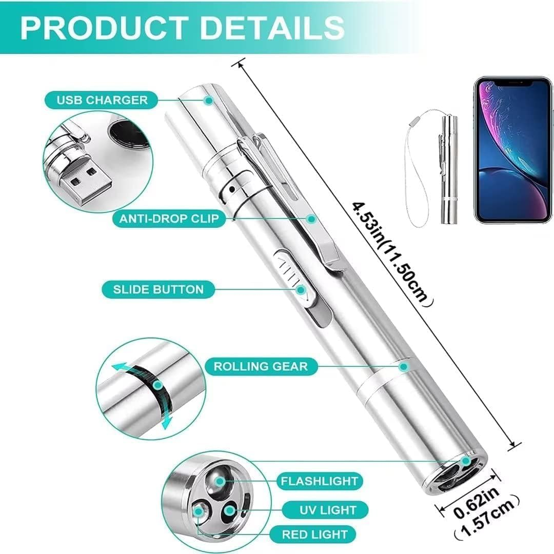 Mumoo Bear Cat Pointer Toy,Dog Laser Pointer,7 Adjustable Patterns Laser,Long Range 3 Modes Training Chaser Interactive Toy,Usb Recharge image number 1