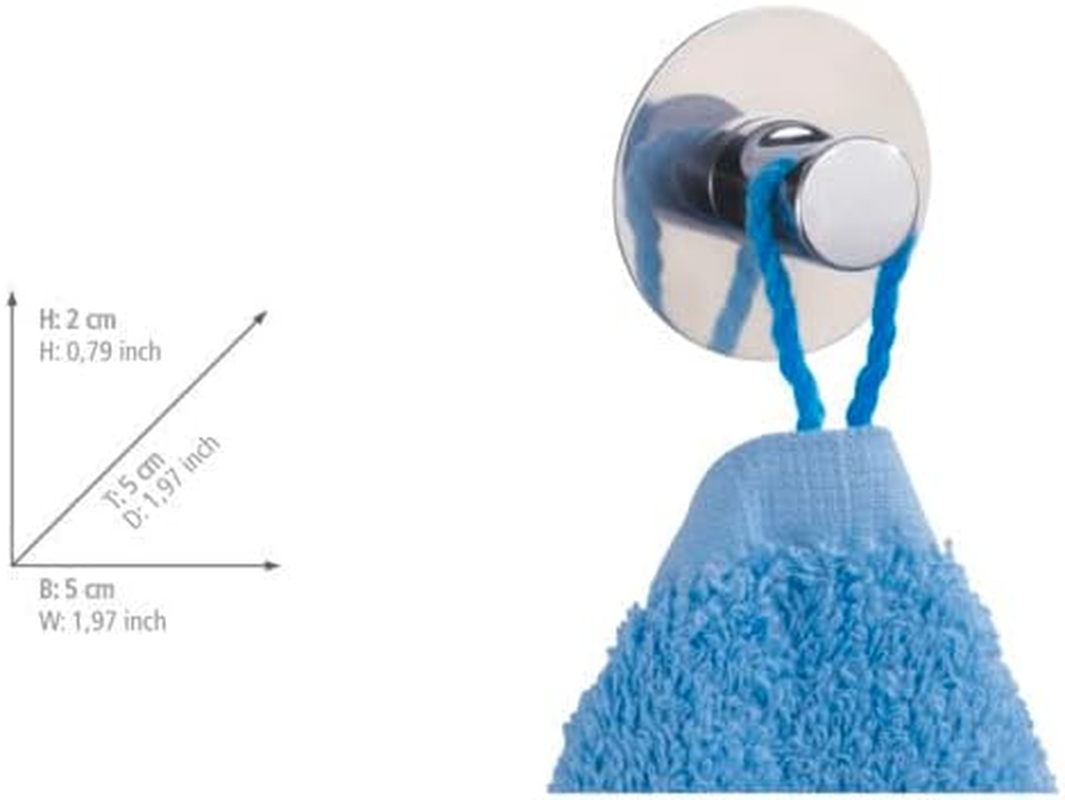 Wenko Wenselaar Gmbh & CO KG Savona Wall Hook, Zinc, Glossy - Glossy image number 3