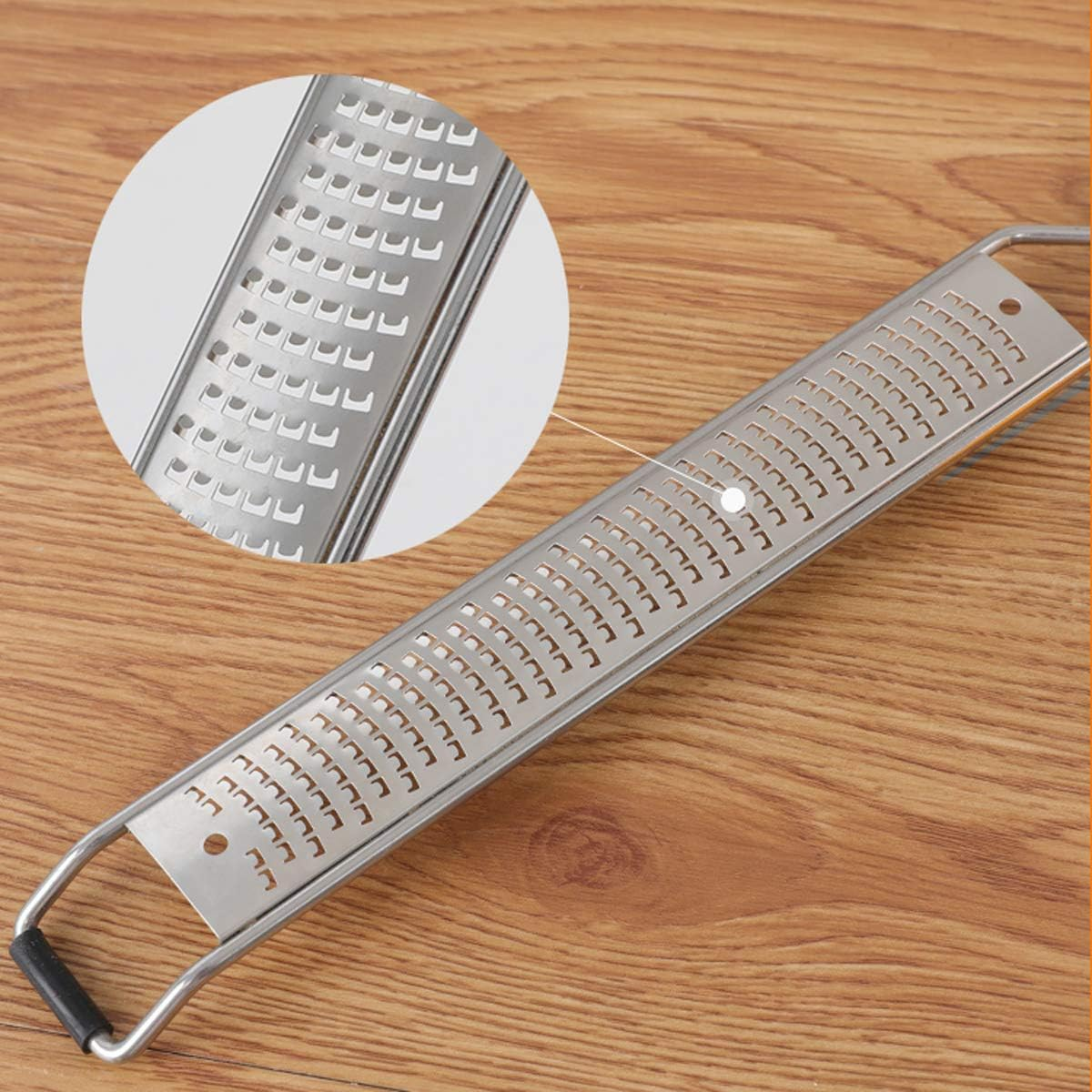 Zester Grater for Parmesan Cheese, Lemon, Citrus, Chocolate, Ginger, Garlic, Nutmeg - Hand Held Stainless Steel Multi-Purpose Kitchen Food Grater - Dishwasher Safe - Style 2 image number 6
