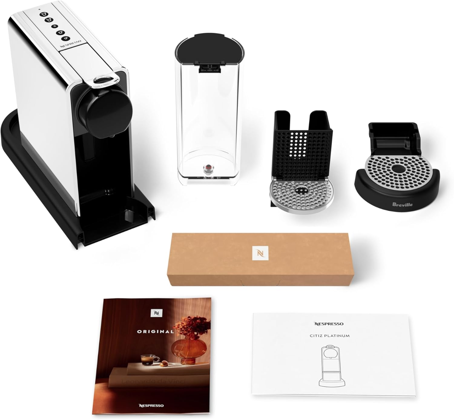 Nespresso Citiz Platinum Coffee Machine by Breville, BEC520PSS4JAN1