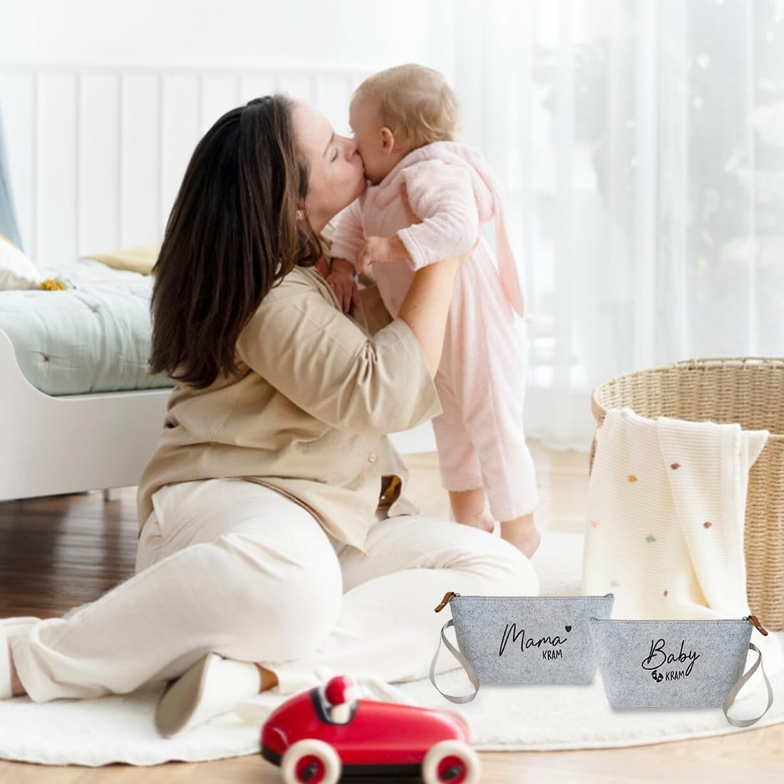 OUDQFCJ 2 Pieces Gifts for Expectant Mother Birth Baby Item Expectant Mum Gifts for Pregnant Mother Baby Shower Gifts for Mum Bag with Zip