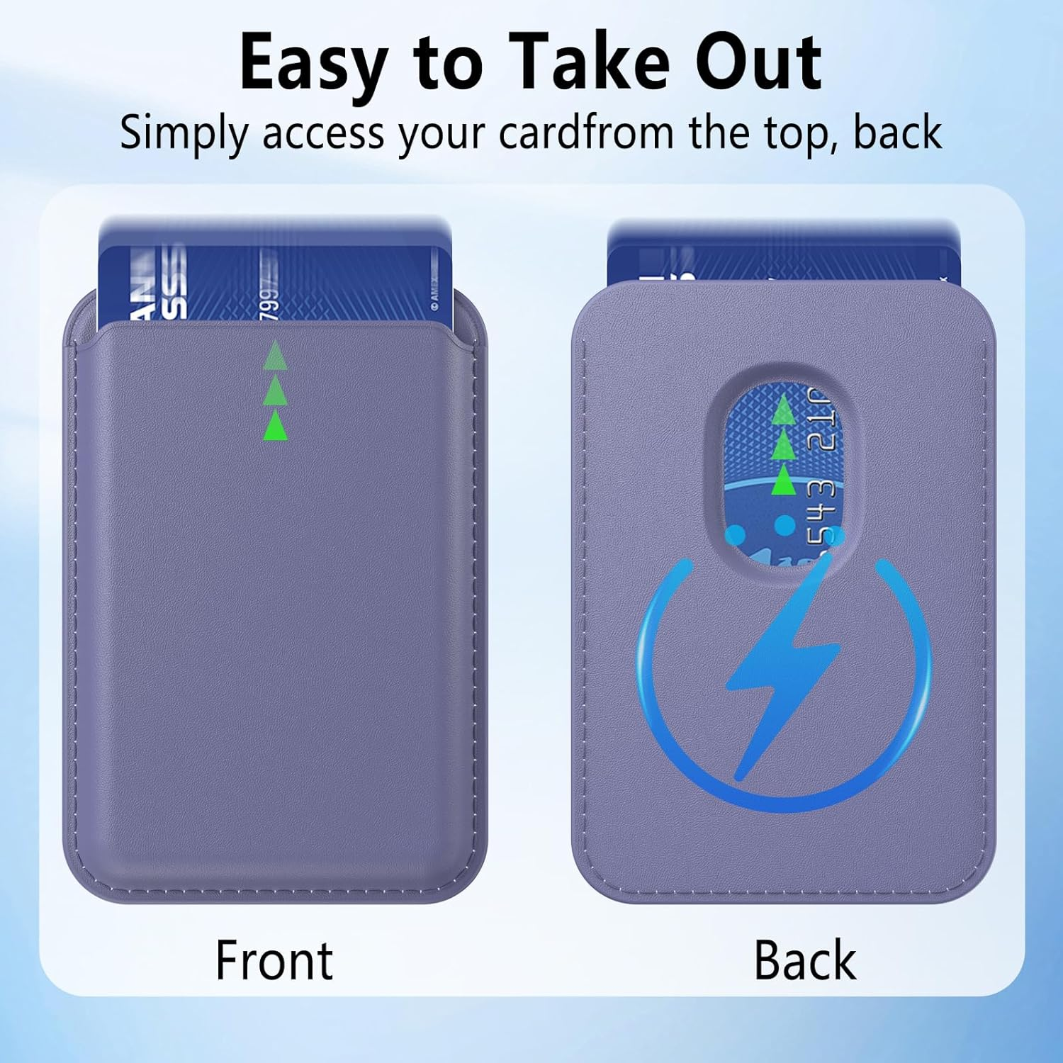 Magsafe Wallet Magnetic Card Holder, Premium Vegan Leather Phone Wallet for Phone Card Holder for Iphone 16 plus Pro Max 15 14 13 12 Series - Black image number 5