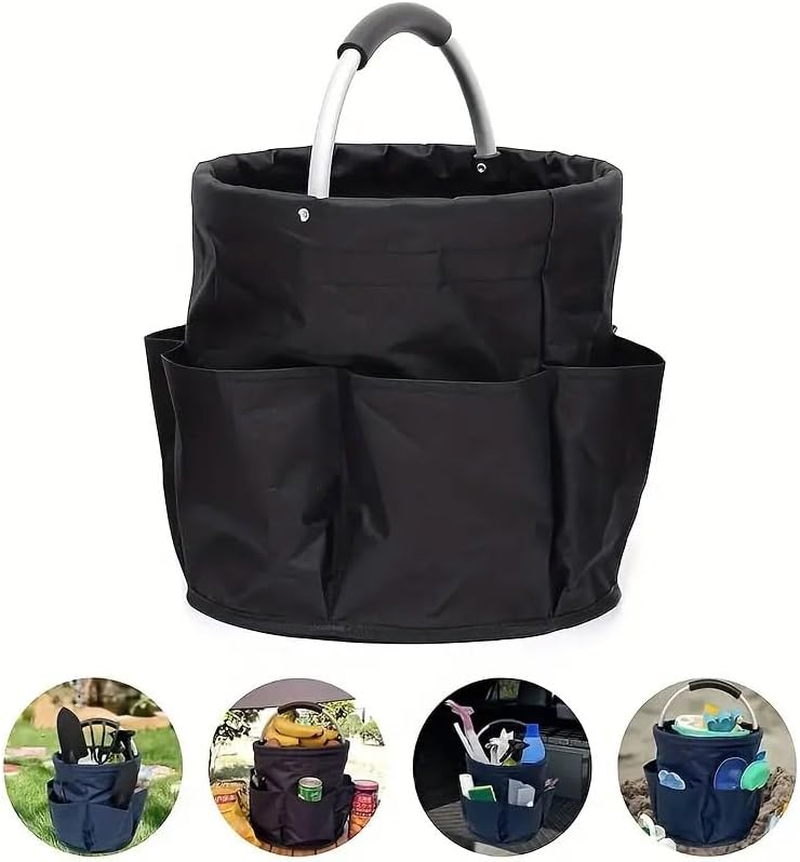 AIMALL Foldable Multi-Purpose Basket &ndash; 11 X 11 Inch Portable Storage Tote for Beach, Picnic, Bath, and Home Organisation with Durable Waterproof Fabric - Khaki image number 5