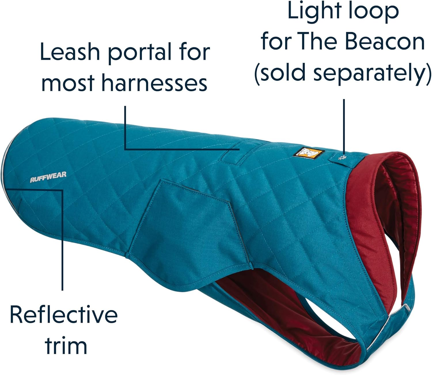 Ruffwear, Stumptown Insulated and Reflective, Cold Weather Winter Jacket for Dogs, Twilight Gray, Small