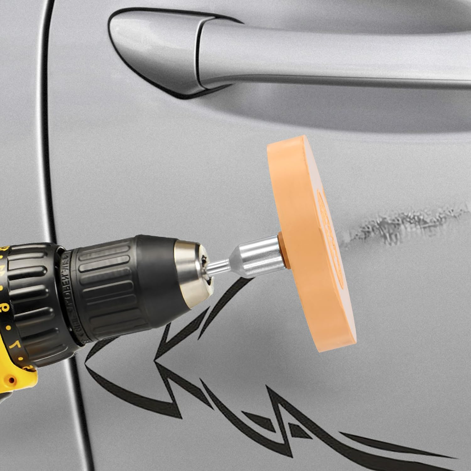 QWORK&reg; Pack of 2 Foil Erasers, Sticker Eraser for Removing Pinstripes, Stickers, Self-Adhesive Vinyl Stickers from Cars, Motorhomes, Boats and More, 90Mm image number 3