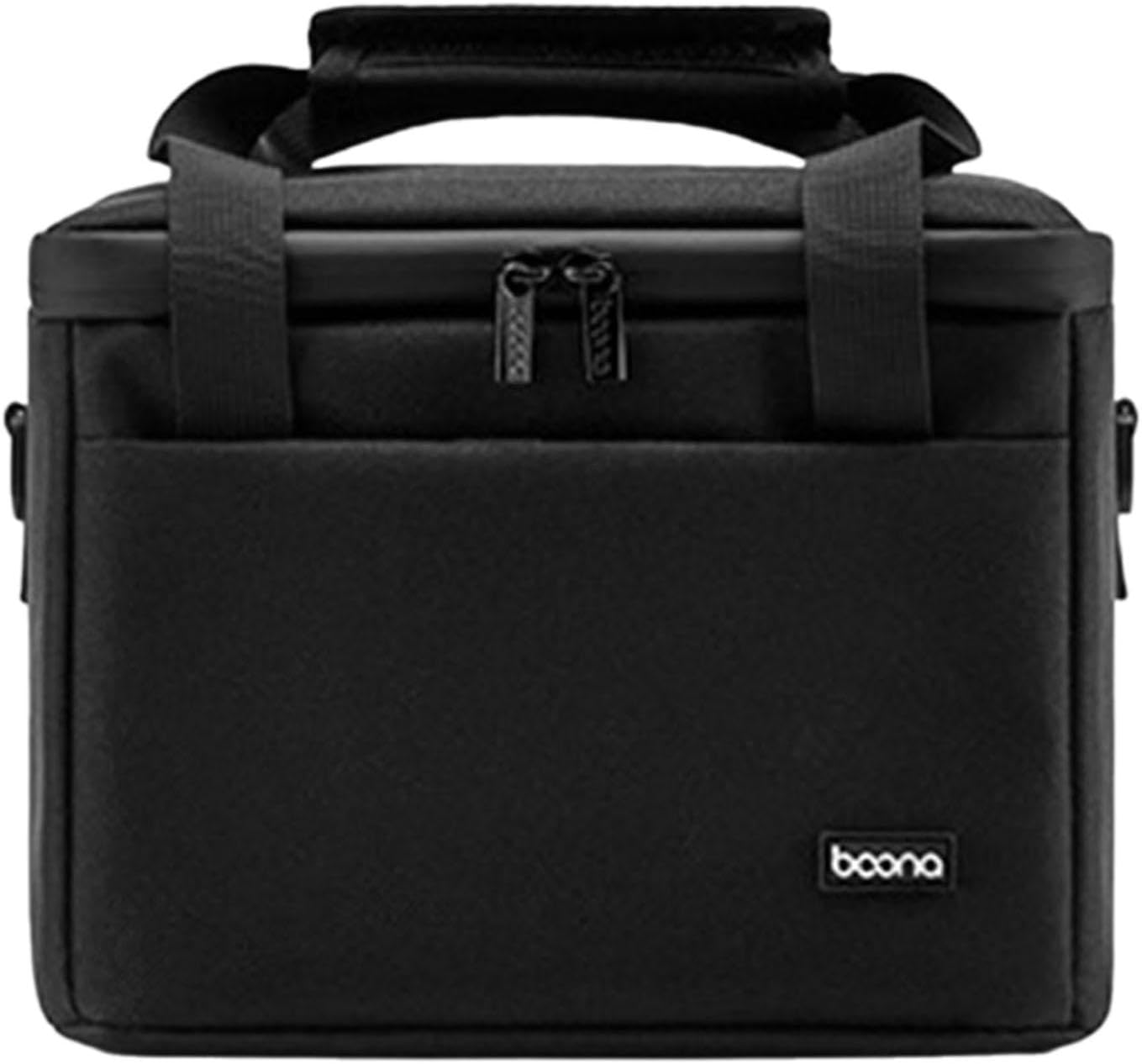 Nonmifyr Projector Case Carry Pouch Protection Stylish with Compartments Dividers Hard Carrying Case Travel Carrying Bag Photographer, Black