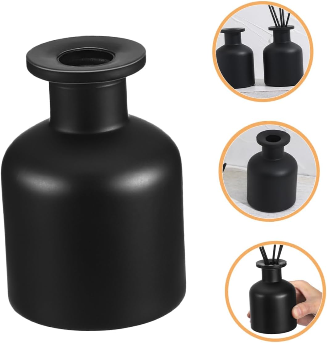 Glass Diffuser Bottle Aromatherapy Container Cylindrical Shape Refillable Glass Reed Diffuser Bottle Home Fragrance for Living Room Decoration image number 2