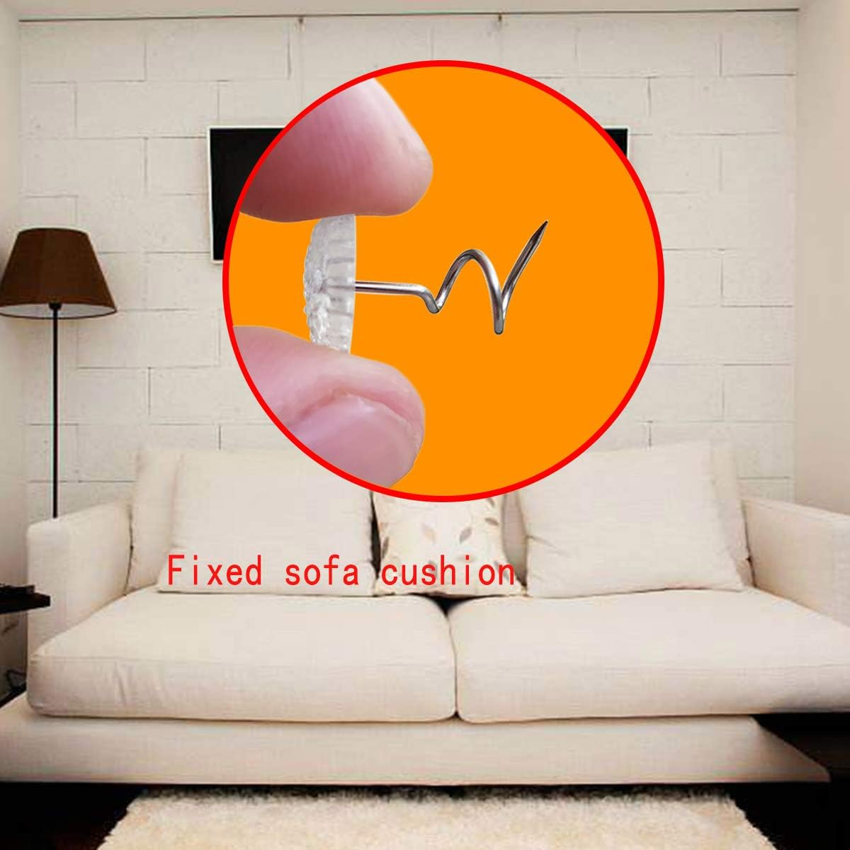 Twist Pins with Clear Heads, Ideas Bedskirt Pins for Holds Bedskirts, Drapes, Slipcovers and Other Fabric and Materials Securely in Place(Pack of 50) - 50Pcs image number 6