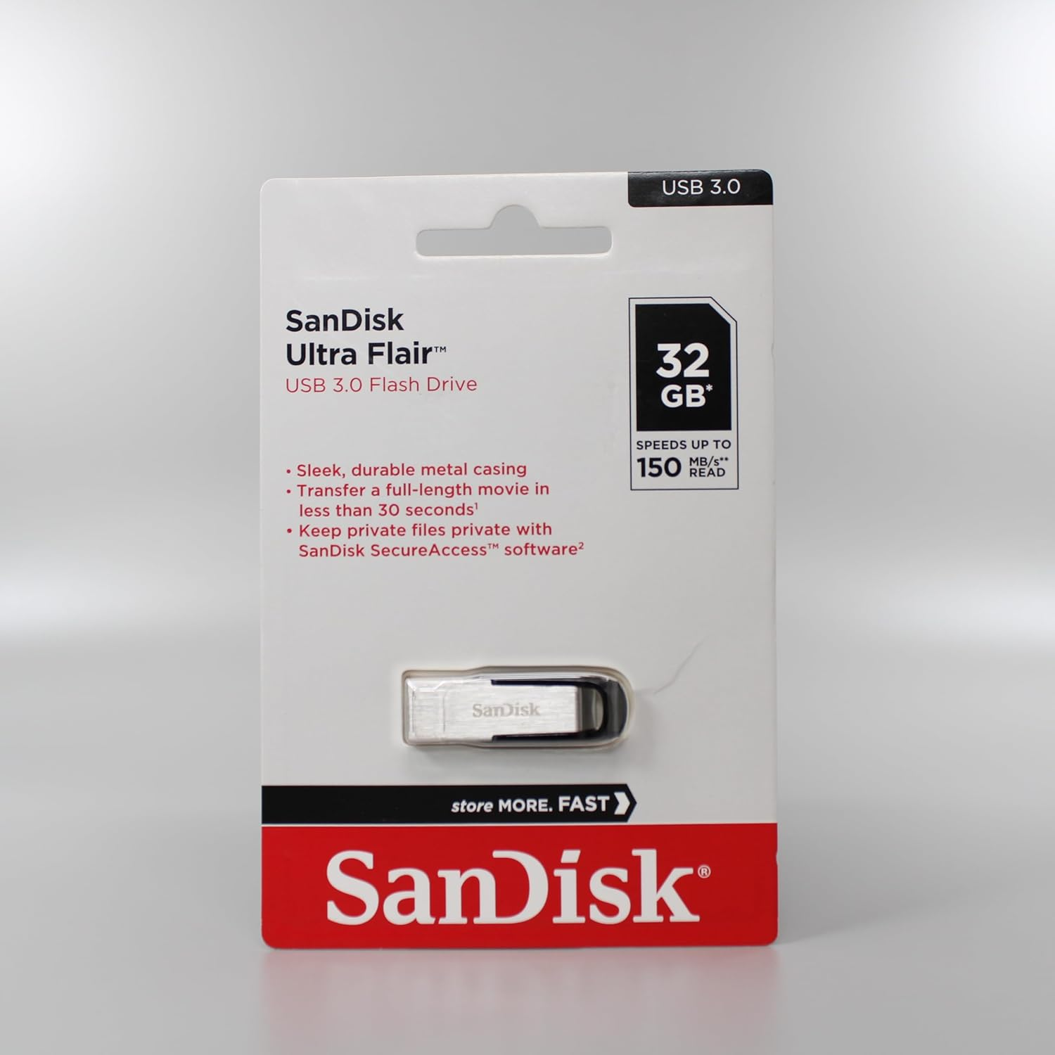 Sandisk Ultra Flair - USB Flash Drive - 32 GB - Silver image number 4