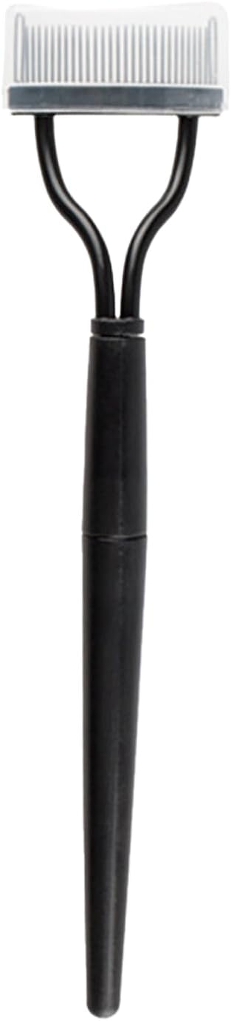 WALWAL Eyelash Comb Eyelashes Separator Tool Mascara Applicator, Arc Design with Comb Cover(Black, Collapsible) image number 1