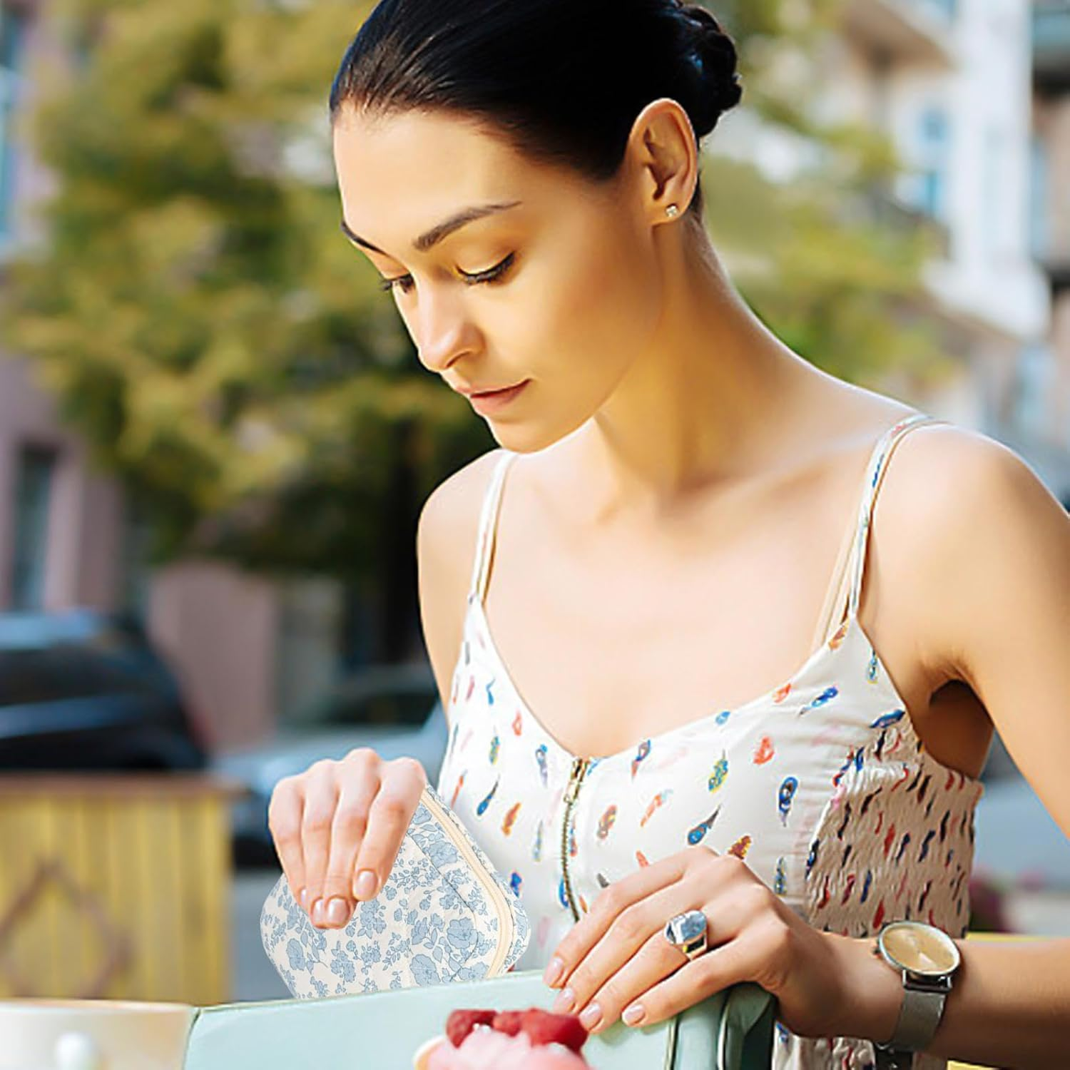 Sanitary Pad Storage Bag - First Period Kit for Girls | Sanitary Disposal Bags | Portable Zipper Stylish Pouch | Menstrual Tampon Nursing Pads Holder for Teen Pads/Sanitary Napkins/Small Tampons - A image number 2