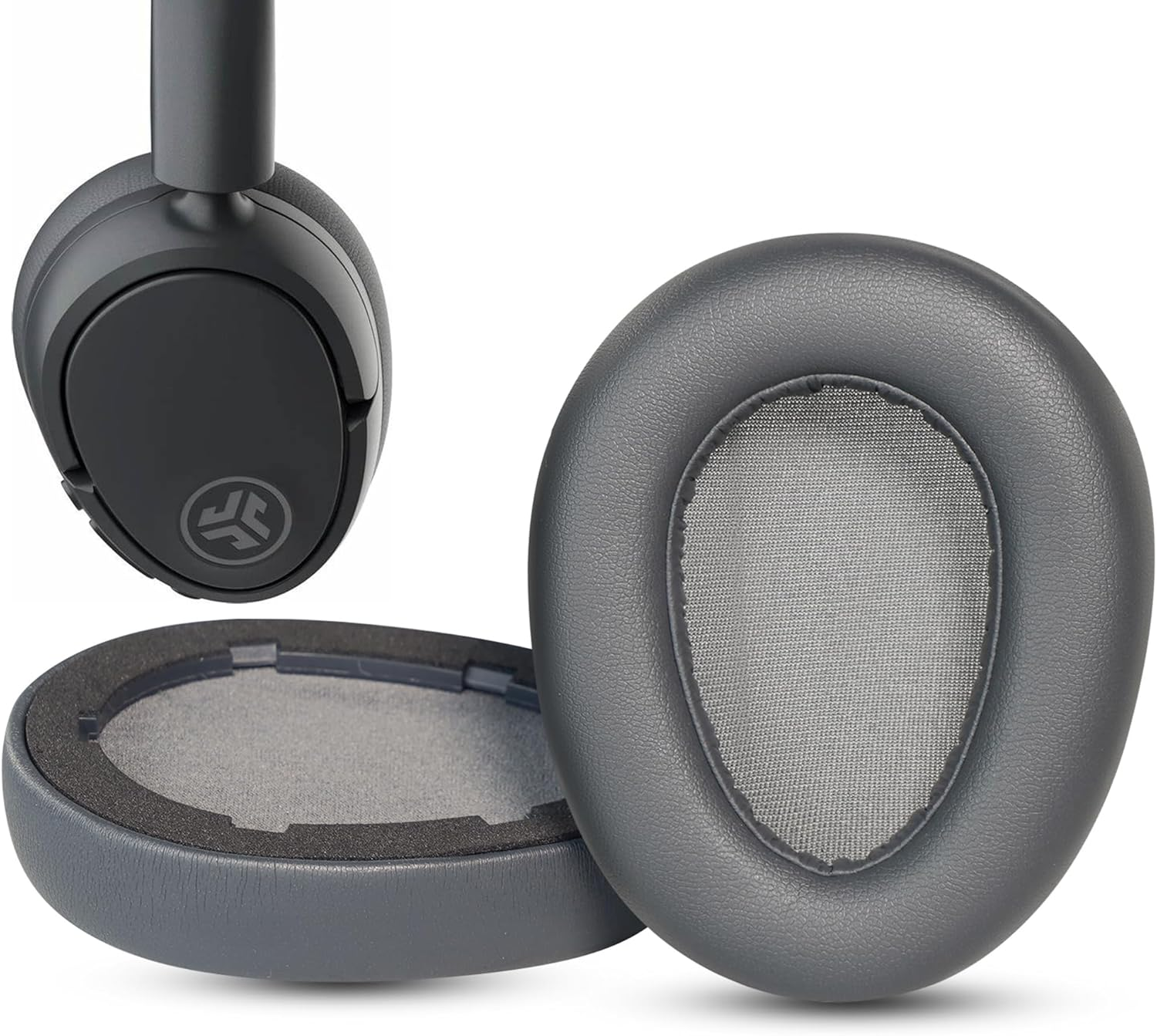 Jbuds Lux Replacement Ear Pads for Jlab Jbuds Lux ANC &ndash; Soft Protein Leather & Memory Foam Cushions Compatible with Jbuds Lux Headphones image number 1