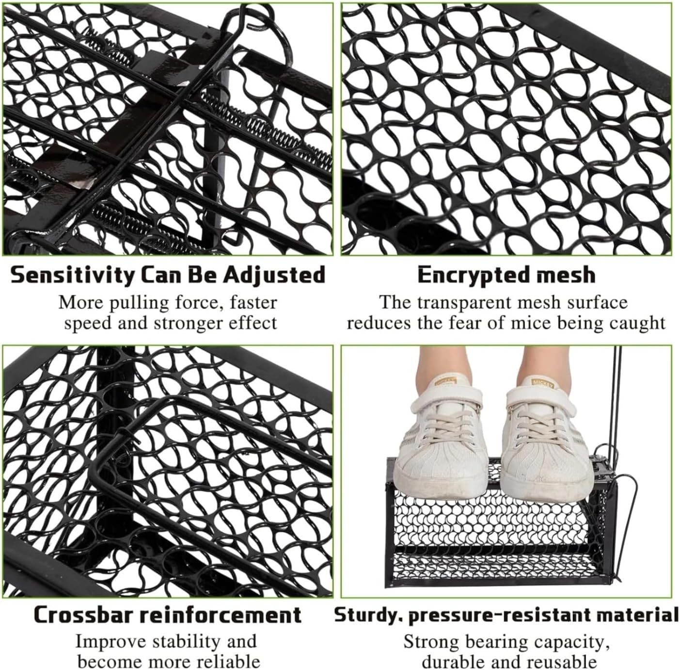 Lyfengdeam Humane Mouse Trap, Rat Cage Trap Suitable for Capturing Mice or Hamsters Alive, Friendly Small Animal Humane Live Cage Rat （2 Pack ） image number 1