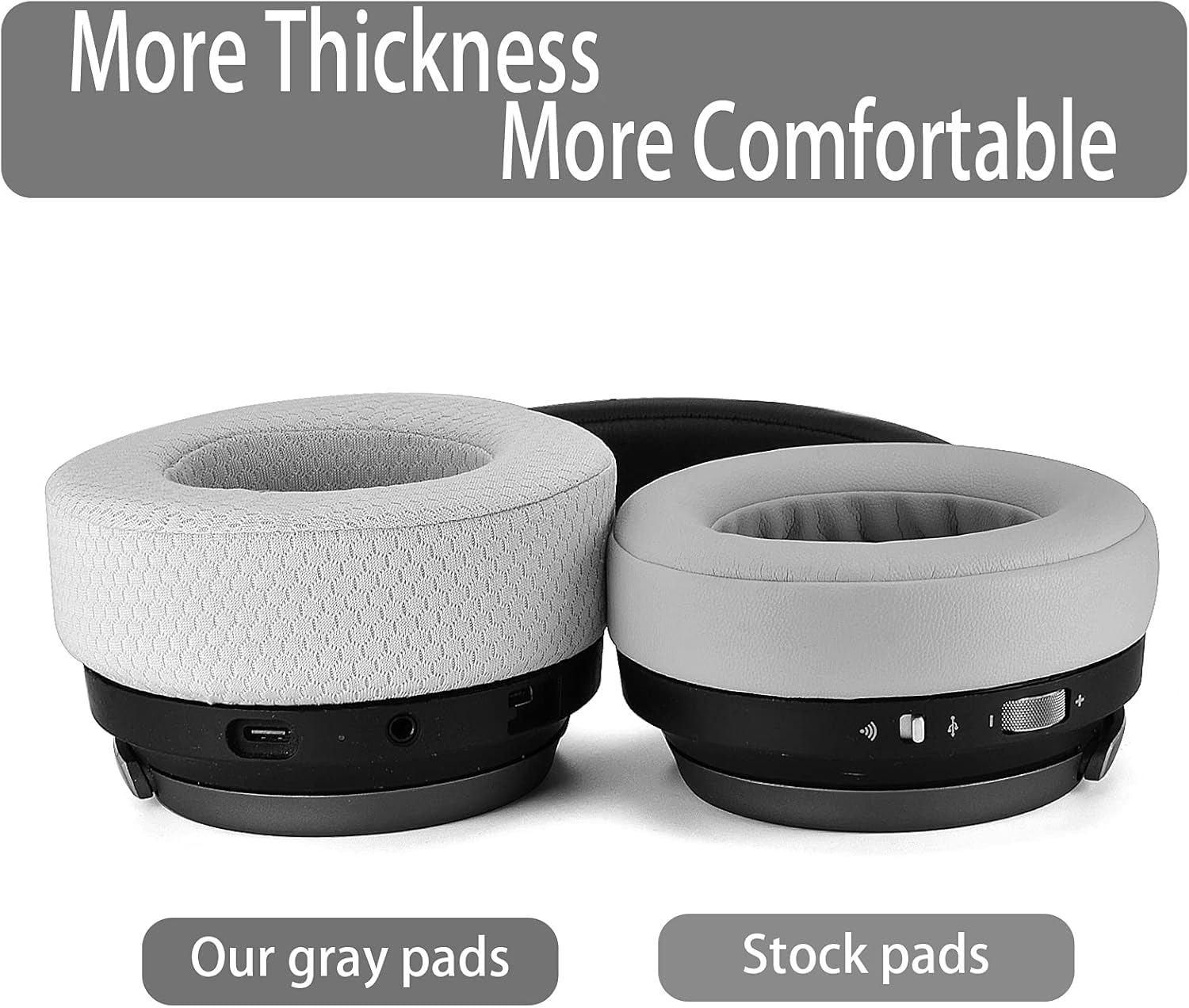 Upgrade Virtuosoxt Gray Thicker Earpads - Ear Cushion Compatible with Corsair Virtuoso RGB Wireless Se/Virtuoso XT Gaming Headset Replacement Ear Pad Integrated Plastic Buckle image number 6