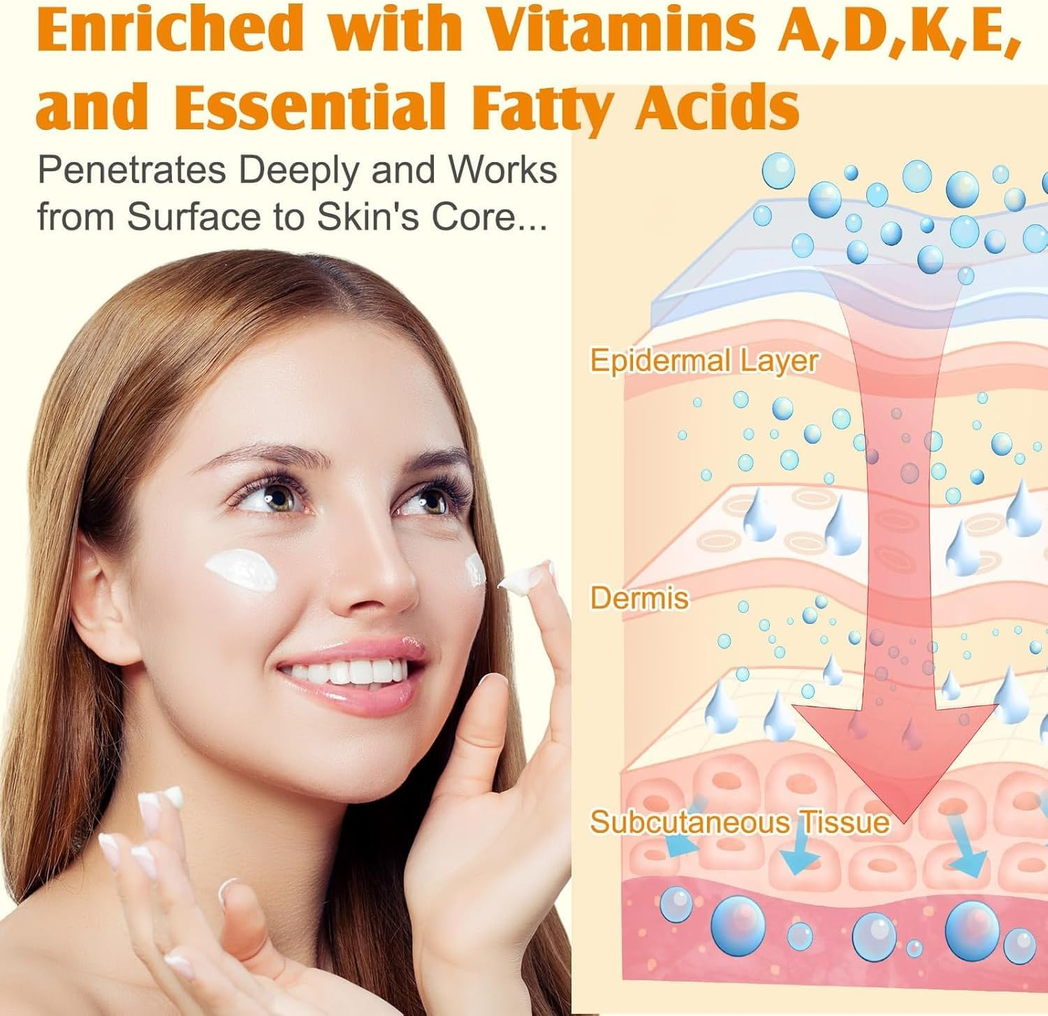 Beef Tallow & Honey Balm for Skin，Natural Moisturizer Tallow Balm with Raw Honey Deeply Nourishing for Face & Body(1Pcs) image number 3