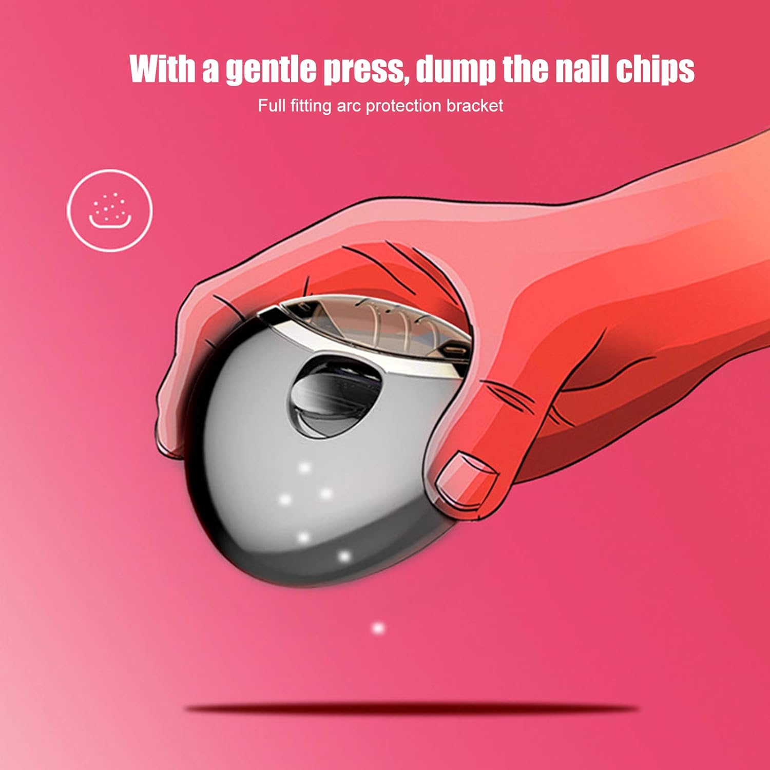 Electric Nail Clipper USB Intelligent Chargable Electric Nail Clipper, Intelligent USB Charging, for Adult Baby Nail Care, Black image number 3