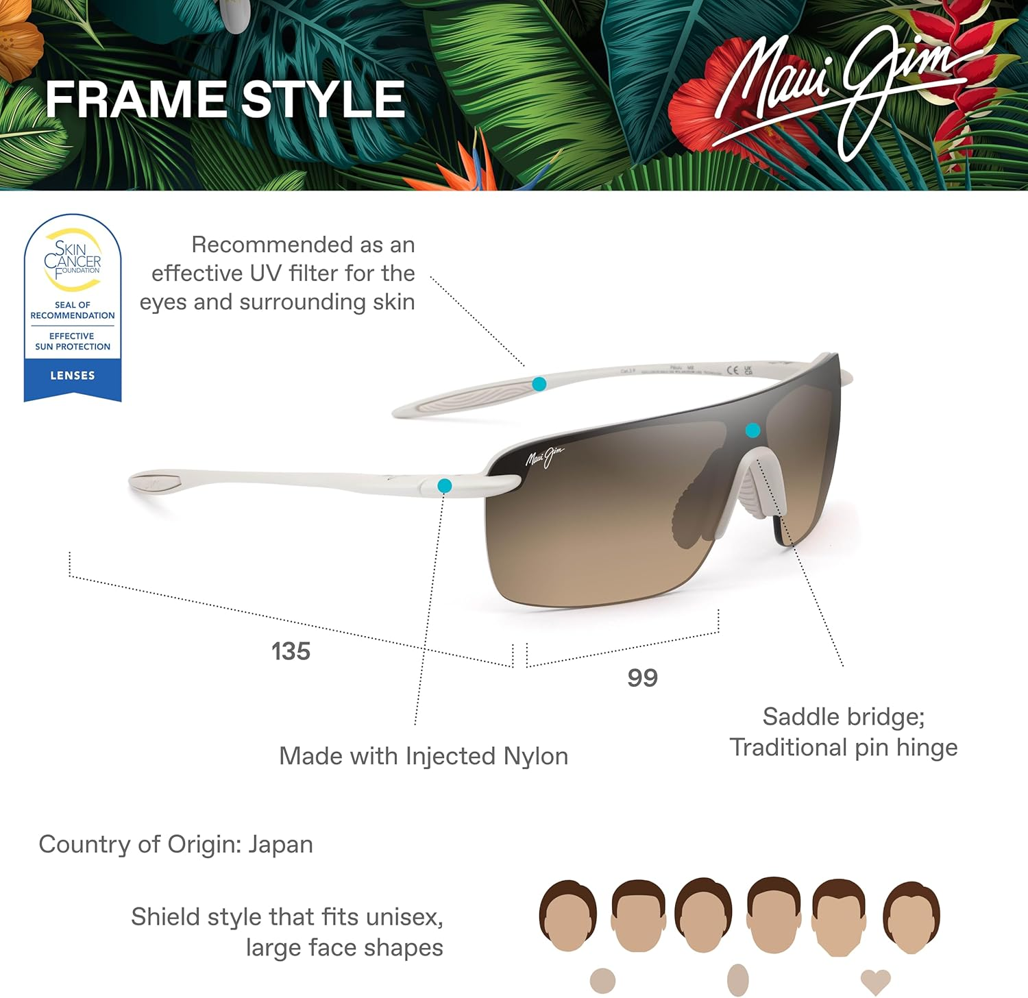 Maui Jim Unisex Palulu Polarised Sunglasses