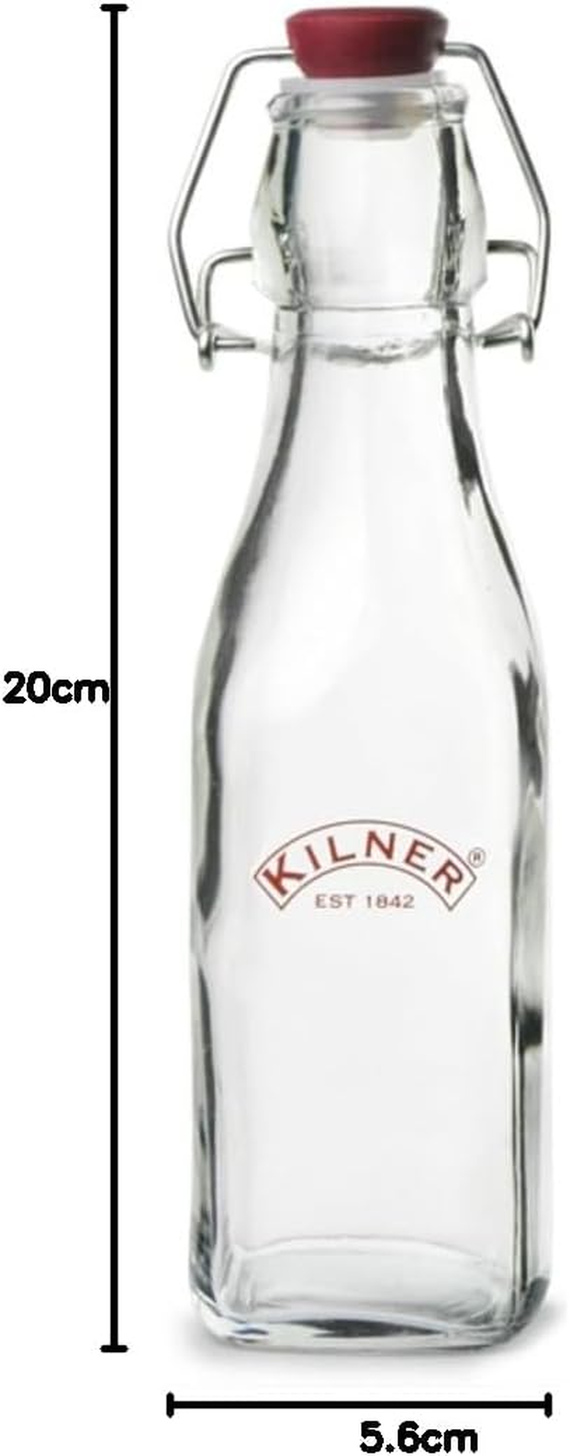 Kilner Square Clip Top Bottle, 250Ml, Clear 0025.470 image number 1