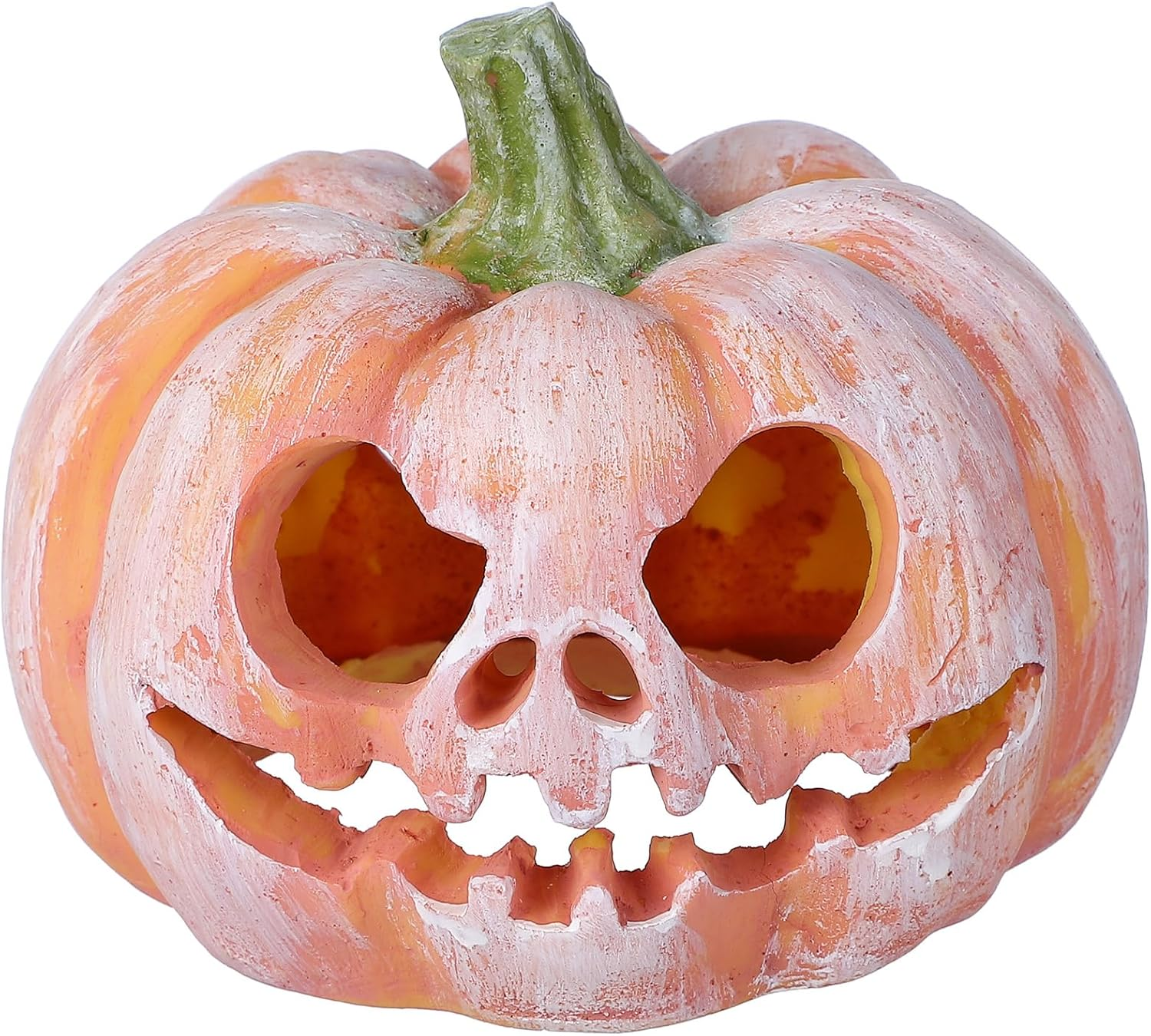 MHFOOU Halloween Fish Tank Decor, Small Resin Pumpkin Fish Hideout House Ornament, Halloween Aquarium Decorations for Aquarium Landscape, Small Fish, Shrimps, Frogs, Spider, 3.93X3.54X3.14 Inch image number 6