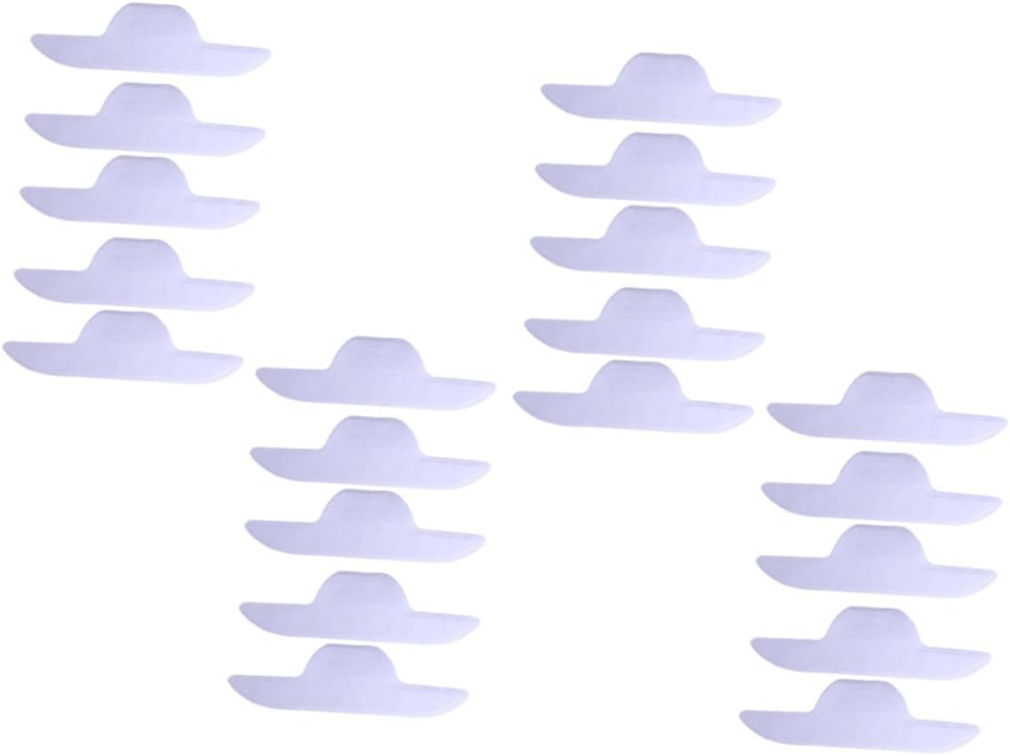 Healeved 20Pcs Self-Adhesive Sweat Absorbing Collar Liner Pads Reusable Neck Protectors for Shirts Non-Woven for Men and Women for Wear image number 3