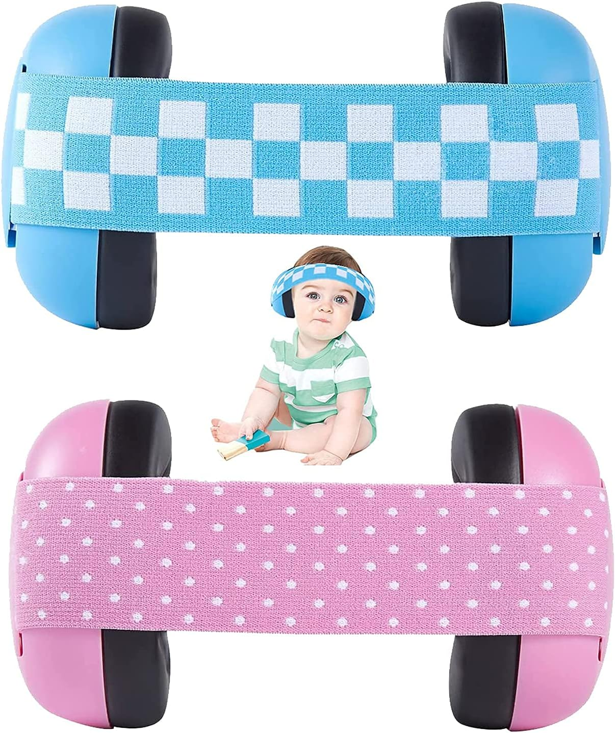 Muffy Baby Ear Muffs Baby Ear Protection Noise Cancelling Headphones Elastic Adjustable Baby Earmuffs for Toddlers