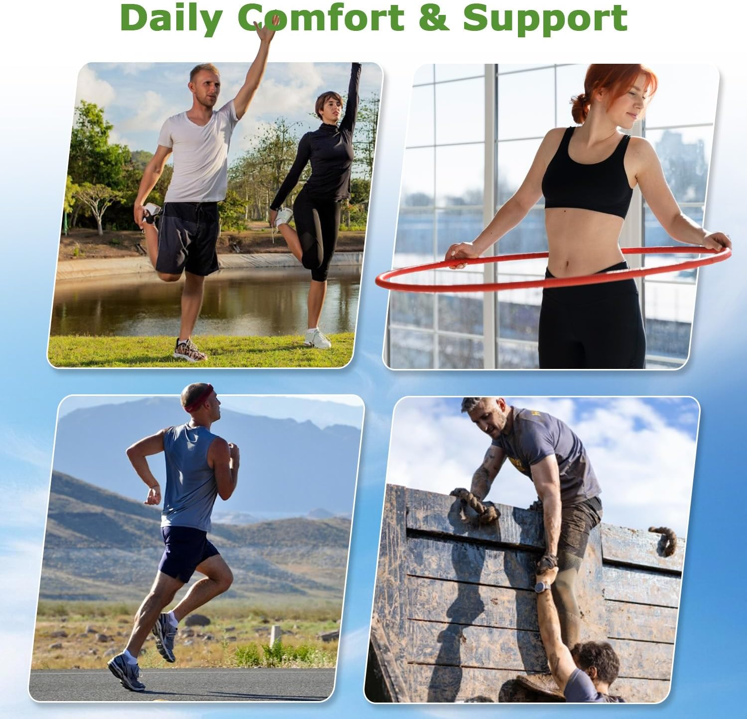 WEKUBA Arch Support Insoles, Plantar Fasciitis Insoles for Men Women, Heavy Duty Flat Feet Pain Relief Orthotic Running Athletic Work Boot Insoles for Standing All Day (M (42-44)) image number 3