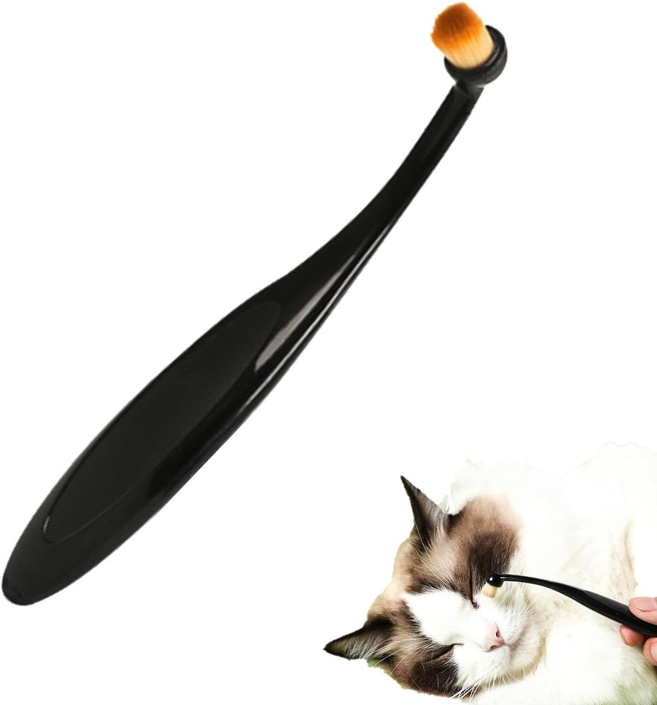 Brush Remove Tear Stains - Powder Applicator Brush for Dogs and Cats Comb for Removing Tear Stains - Professional Powder Applicator Brush image number 3