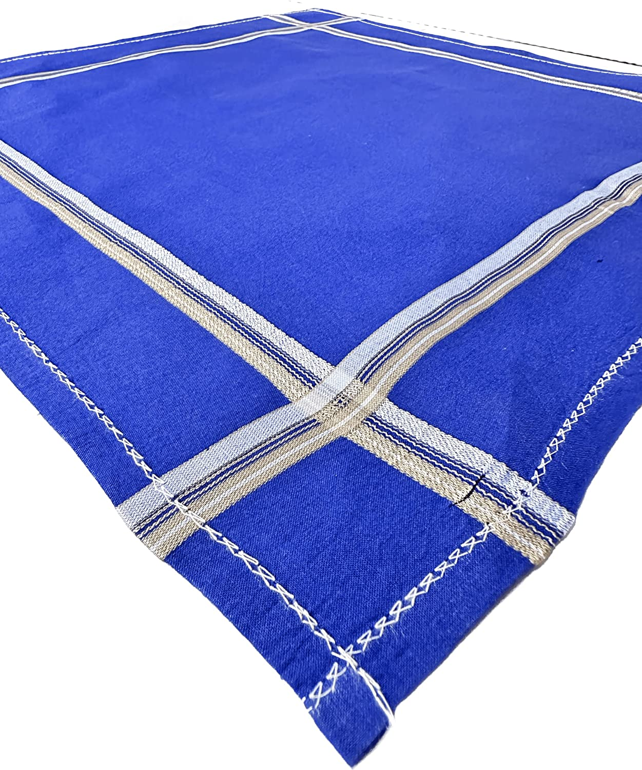 Royal Mart Premium Men'S Handkerchief with Colored Stripes - Elevate Your Style for Any Occasion (Pack of 3, Dark) image number 5