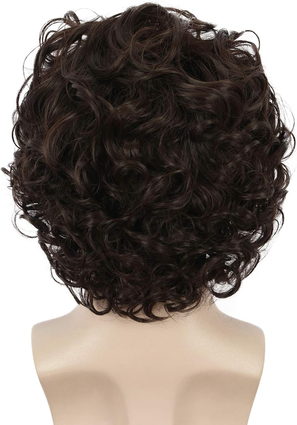 Yuehong Mens Short Curly Brown Wig Anime Cosplay Wigs Halloween Cosplay Costume Hair Wig - Blue image number 6