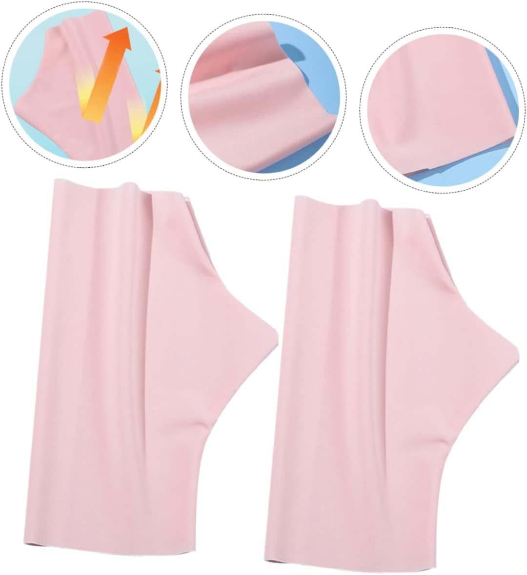 Ipetboom Nail UV Gloves 1 Pair Ice Silk Nail Gloves Uv Protection Gloves for Manicure anti Uv Hands Gloves anti Gloves Manicure Gloves anti Uv Nail Art Gloves Miss Summer Nylon Dryer Pink image number 5