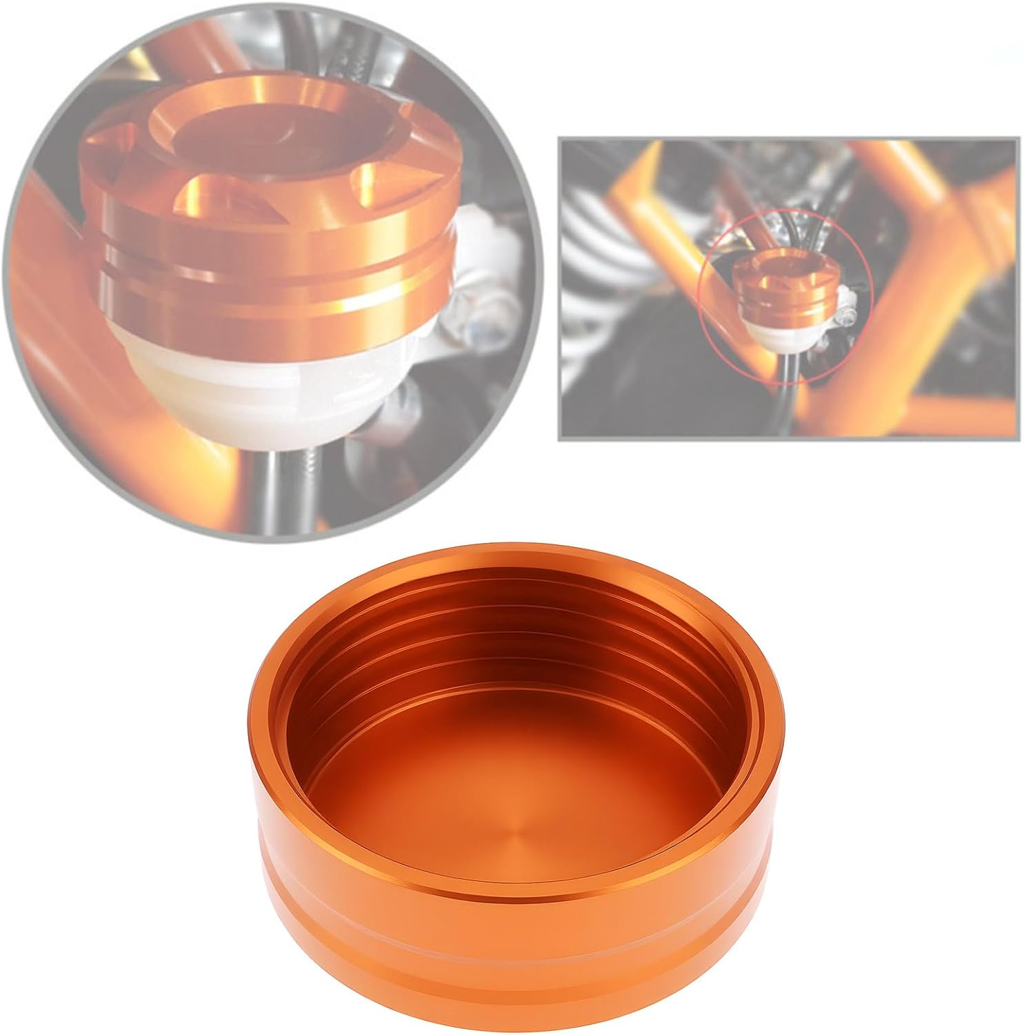 Motorcycle Rear Brake Fluid Cover CNC Aluminum Alloy Compatible with KTM Duke 125 200 390 image number 3