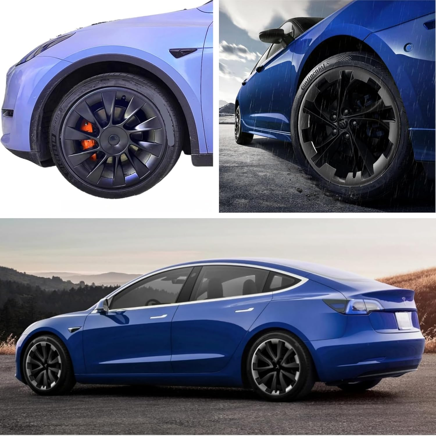 Wheel Hubcap Protection for Tesla Model Y 20 Inch Wheel Rim Protectors, 4PCS ABS Hubcaps &ndash; Anti-Scratch Car Tire Trim Covers, Stylish & Durable, Protect Your Wheels image number 3