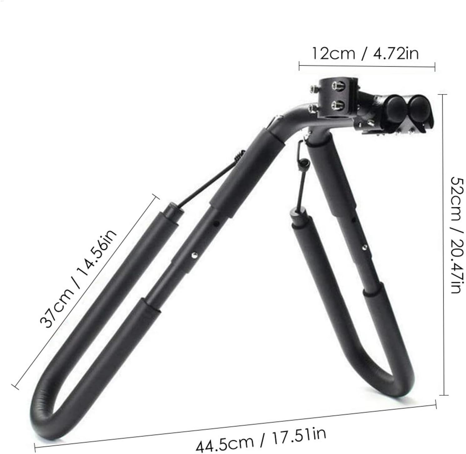 Surfboard Bike Racks - Adjustable Bicycles Surfboards Carrier, Surfboard Rack for Bike, Surfing Accessories Surfboard Holder for Beach, Cruisers, Road Bikes and Mountain Bikes, Black image number 4