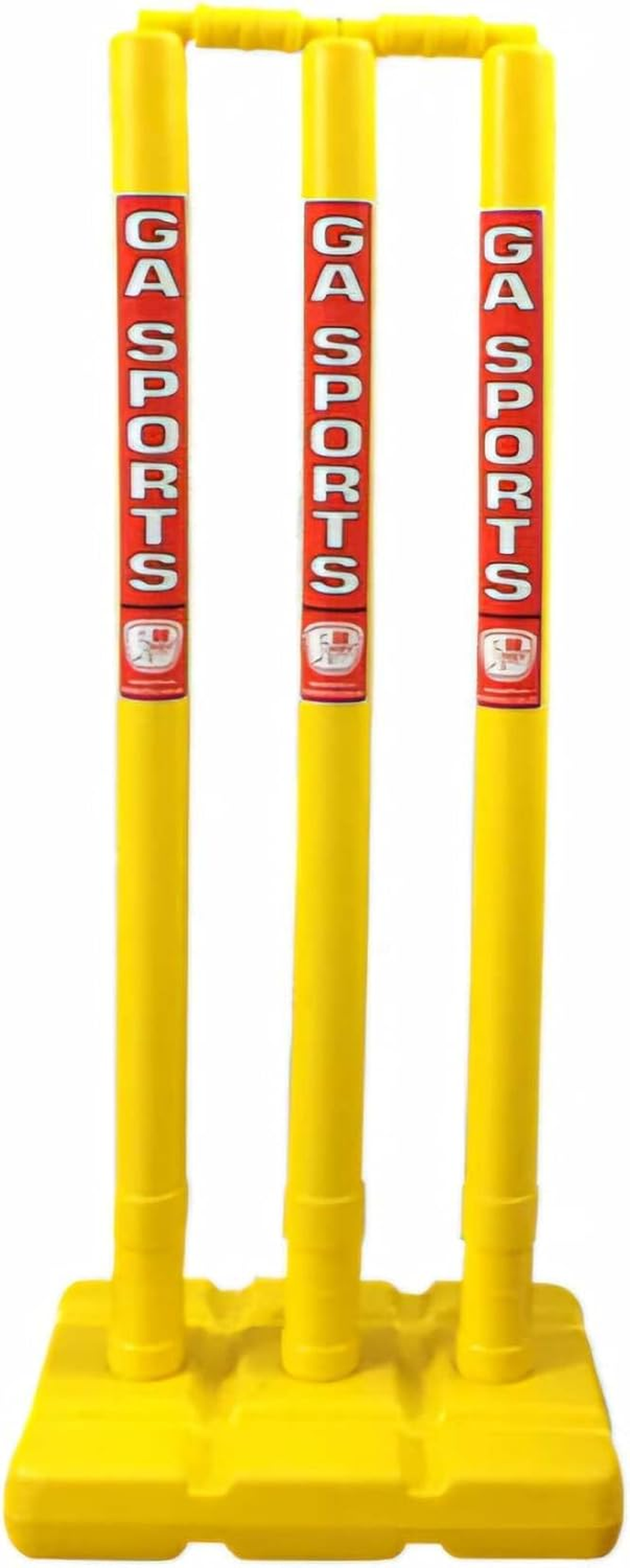 GA Plastic Cricket Stumps (Yellow Stumps and Base) image number 3