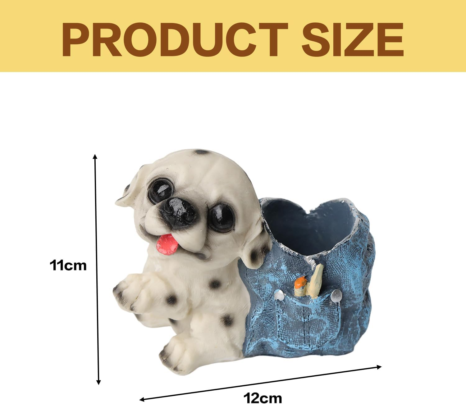 Aiokuo Cute Dog Pen Holder Stand &ndash; White Puppy Desk Organizer, Pencil Cup & Makeup Brush Holder for School, Home & Office image number 4